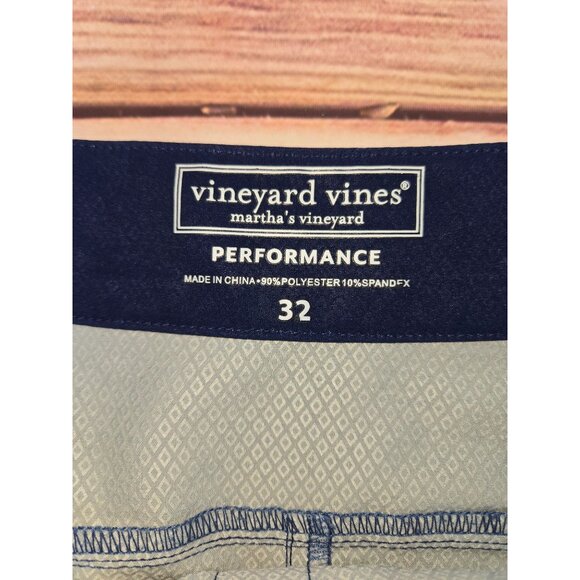 Vineyard Vines Mens Performance Swim Trunks 32 Blue Striped Swimwear Shorts - Picture 3 of 6